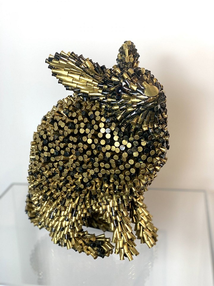 Federico Uribe, Gold Rabbit, Black Spots, 2021
Bullet Shells, 11 1/2 x 8 x 6 1/2 in. (29.2 x 20.3 x 16.5 cm)
FU3806