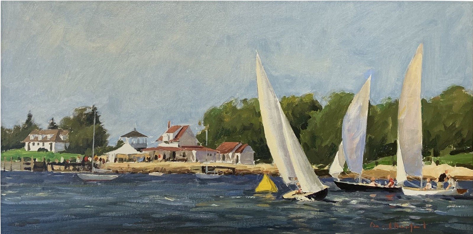 David Bareford, Blue Nose Class Racing, 2023
oil on panel, 12 x 24 in. (30.5 x 61 cm)
DB230603