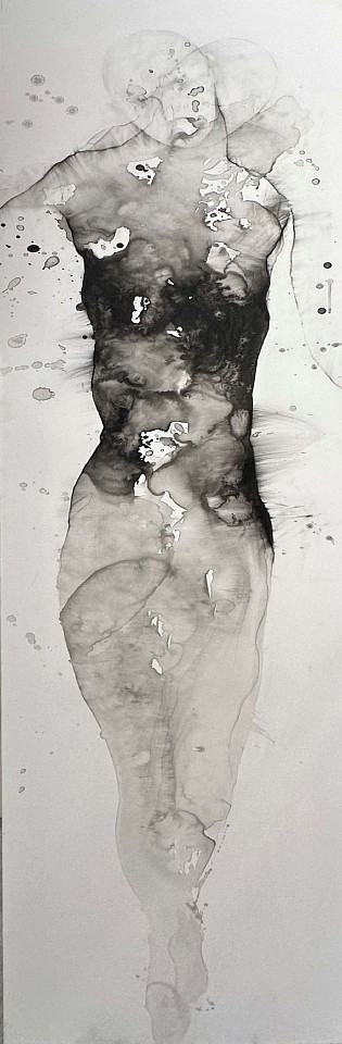 Nathalie Deshairs, Silhouette noir et blanc 1, 2023
ink on canvas, 78 5/8 x 19 5/8 in. (200 x 50 cm)
ND231204
