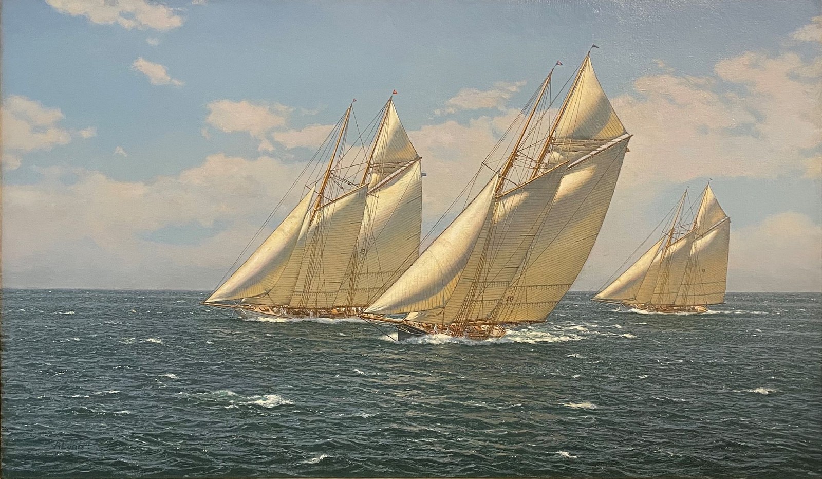 Richard Loud, Schooner Yacht Constellation, Winner of Puritan Cup 1899, Marblehead EYC
oil on canvas, 26 x 44 in. (66 x 111.8 cm)
RL240401