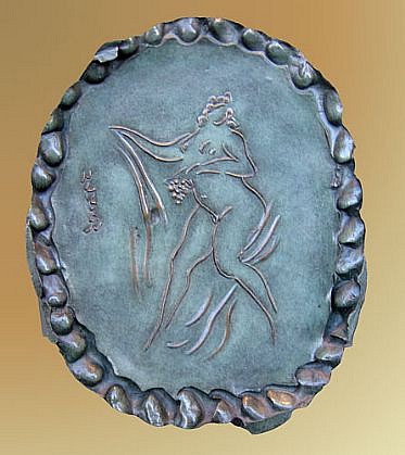 Reuben Nakian, Pastorale, c. 1970
bronze, 15 1/4 x 12 1/2 x 1 1/4 in. (38.7 x 31.8 x 3.2 cm)
RN30892