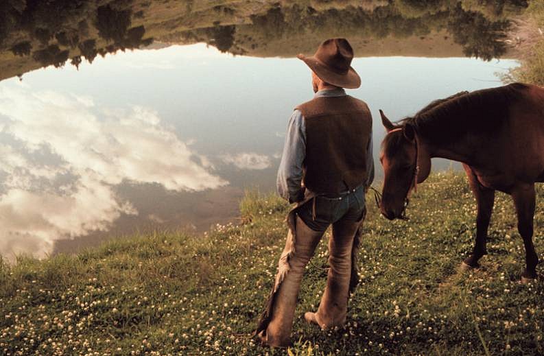 Robert Farber, Cowboy by the Pond, Montana, Edition of 25, 1997
fine art paper pigment print, 30 x 40 in. (76.2 x 101.6 cm)
RF131042
