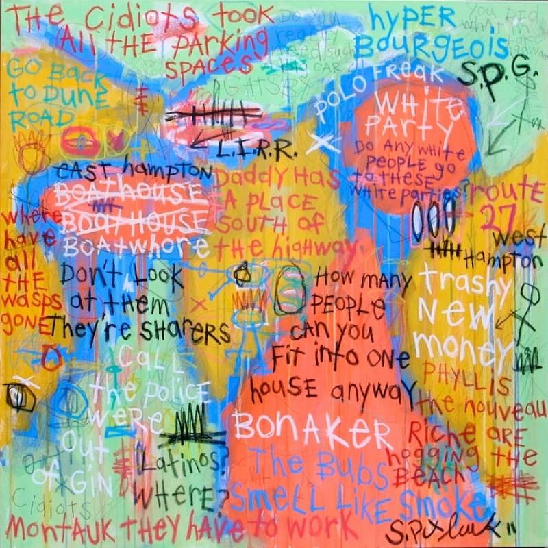 Stephen Pitliuk, I went to the Hamptons, 2011
mixed media and resin on canvas, 40 x 40 in. (101.6 x 101.6 cm)
SP110602