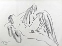 Reuben Nakian, Leda and the Swan
1981, black litho crayon on paper