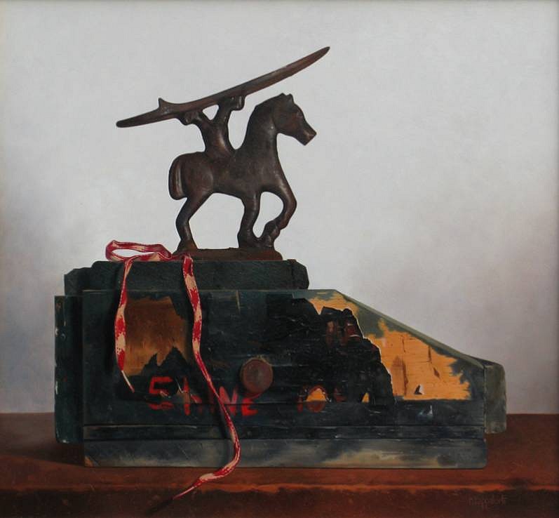 Robert E. Zappalorti, Shine for a Dime, 2012
oil on board, 17 1/4 x 16 in. (43.8 x 40.6 cm)
RZ122212