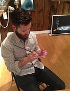 News & Events: Beau Stanton live painting for Message in a Bottle, July  4, 2014 - Cavalier Gallery