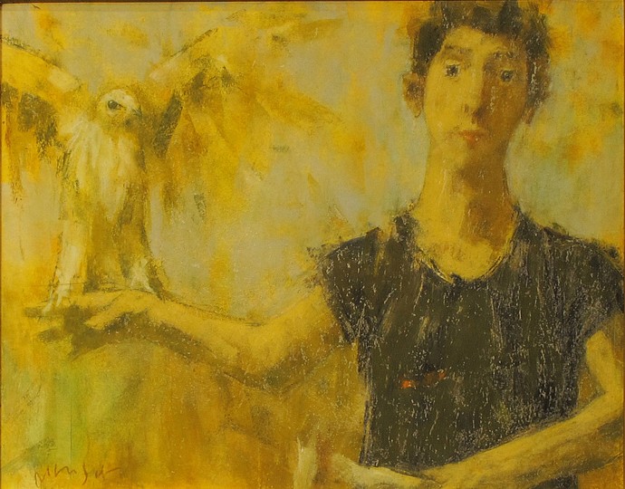 David Aronson, Man with Bird, 1999
oil pastel, 12 3/4 x 16 1/4 in. (32.4 x 41.3 cm)
DA160102