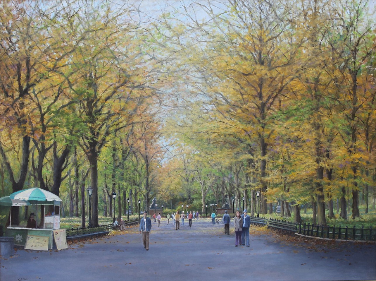 Marla Korr, The Mall, Central Park, 2016
oil on linen, 30 x 40 in. (76.2 x 101.6 cm)
MK160504