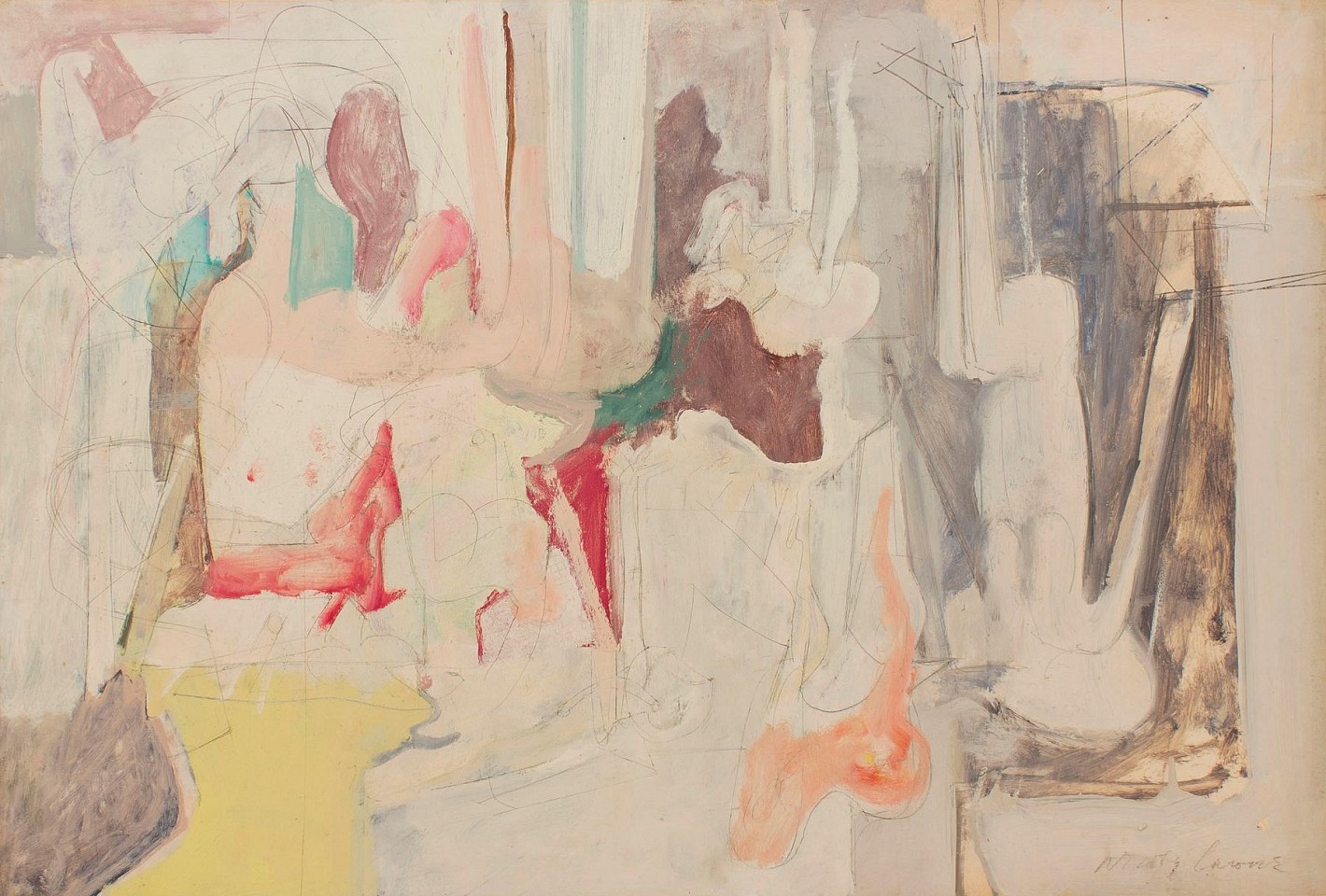 Nicholas Carone, Untitled (W-1383-S), 1966
oil and pencil on board, 28 x 41 1/4 in. (71.1 x 104.8 cm)
NC161004