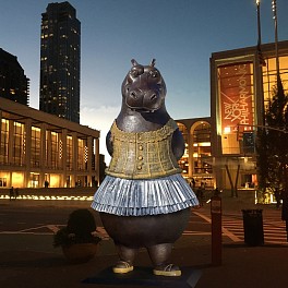 Past Exhibitions: Hippo Ballerina by Bjorn Skaarup - Dante Park NYC Feb  7 - Oct  1, 2017