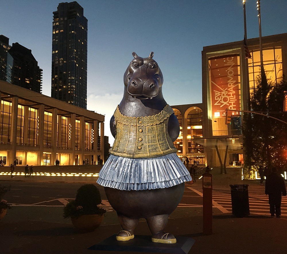 PRESS RELEASE: Hippo Ballerina by Bjorn Skaarup - Dante Park NYC, Feb  7 - Oct  1, 2017