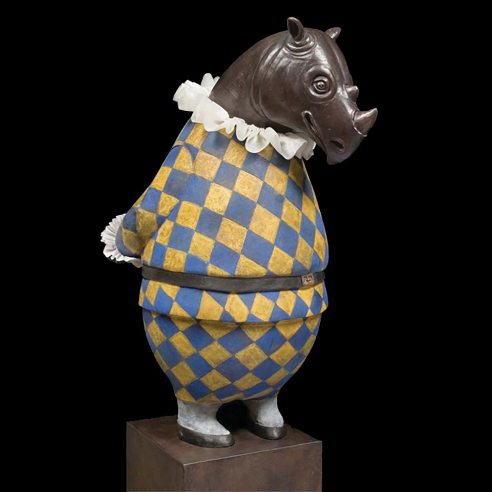 Bjorn Skaarup, Rhino Harlequin, Edition of 6, 2013
bronze, 46 1/4 x 15 3/4 x 19 3/4 in. (117.5 x 40 x 50.2 cm)
BS130602