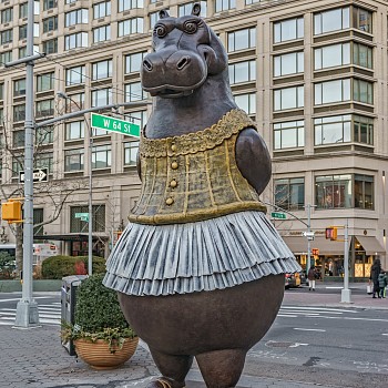 Hippo Ballerina by Bjorn Skaarup - Dante Park NYC&nbsp;