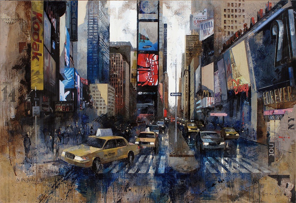Marti Bofarull, 16727 Times Square
mixed media on canvas, 39 1/4 x 59 x 1 1/2 in. (100 x 150 x 4 cm)
MB170430