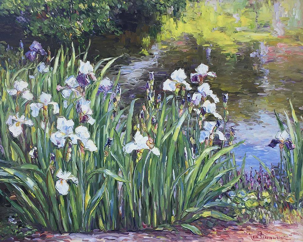 Jan Pawlowski, White & Purple Iris, 2001
oil on canvas, 42 x 52 in. (106.7 x 132.1 cm)