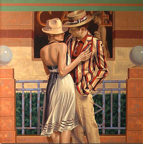 Peregrine Heathcote, Cafe Romance, 2009
oil on canvas, 36 x 36 in. (91.4 x 91.4 cm)
HP020110
