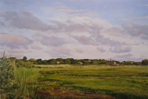 Lori Zummo, Monomoy Marsh Toward Town, 2009
oil on canvas, 20 x 30 in. (50.8 x 76.2 cm)
LZ020709