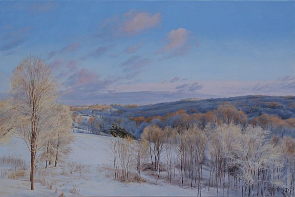 Lori Zummo, Snowy Sunset, Bridgewater, 2010
oil on canvas, 20 x 30 in. (50.8 x 76.2 cm)
LZ010310