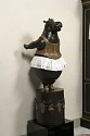 Bjorn Skaarup, Hippo Ballerina, tiptoe on cylinder base, Edition of 3
2018, bronze with fabric skirt