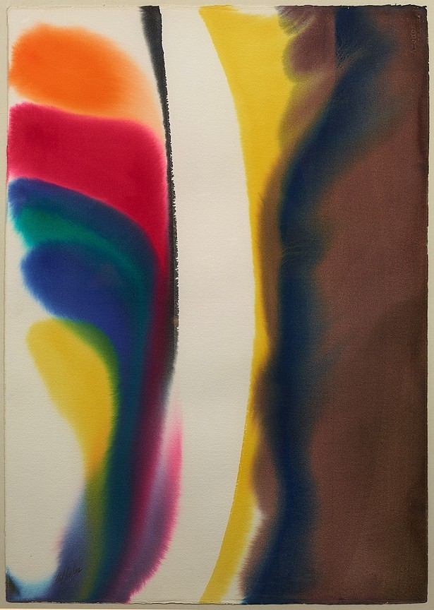 Paul Jenkins, Phenomena Otherside, 1975
watercolor on paper, 42 x 29 3/4 in. (106.7 x 75.6 cm)
JEN-00010