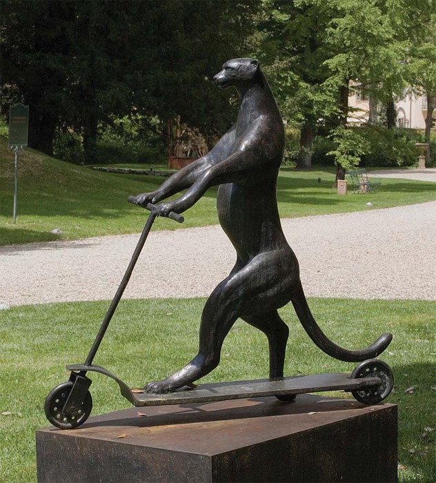 Bjorn Skaarup, The Cheetah. Edition of 6, 2009
bronze with green patina, 70 x 36 x 19 3/4 in. (177.8 x 91.4 x 50.2 cm)
BS120604