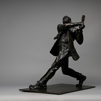 sculpture: Jim Rennert Swinging for the Fences, maquette, Edition of 9
