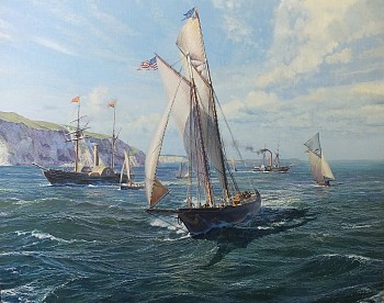 Maarten Platje - Maarten Platje The Yacht America at Freshwater Bay
