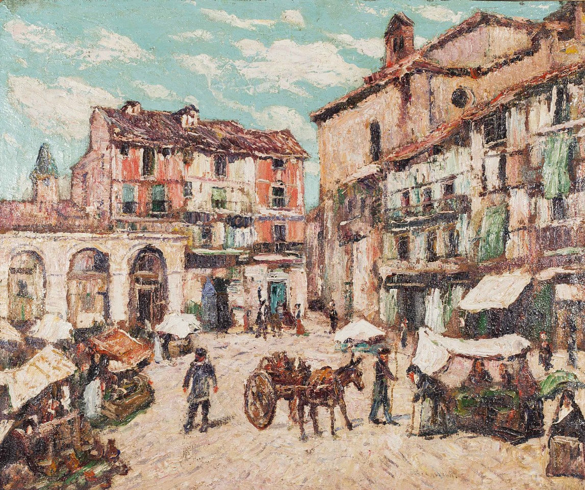 Ernest Lawson, Market Place, Segovia, 1916
oil on canvas, 25 x 30 in. (63.5 x 76.2 cm)
EL180801