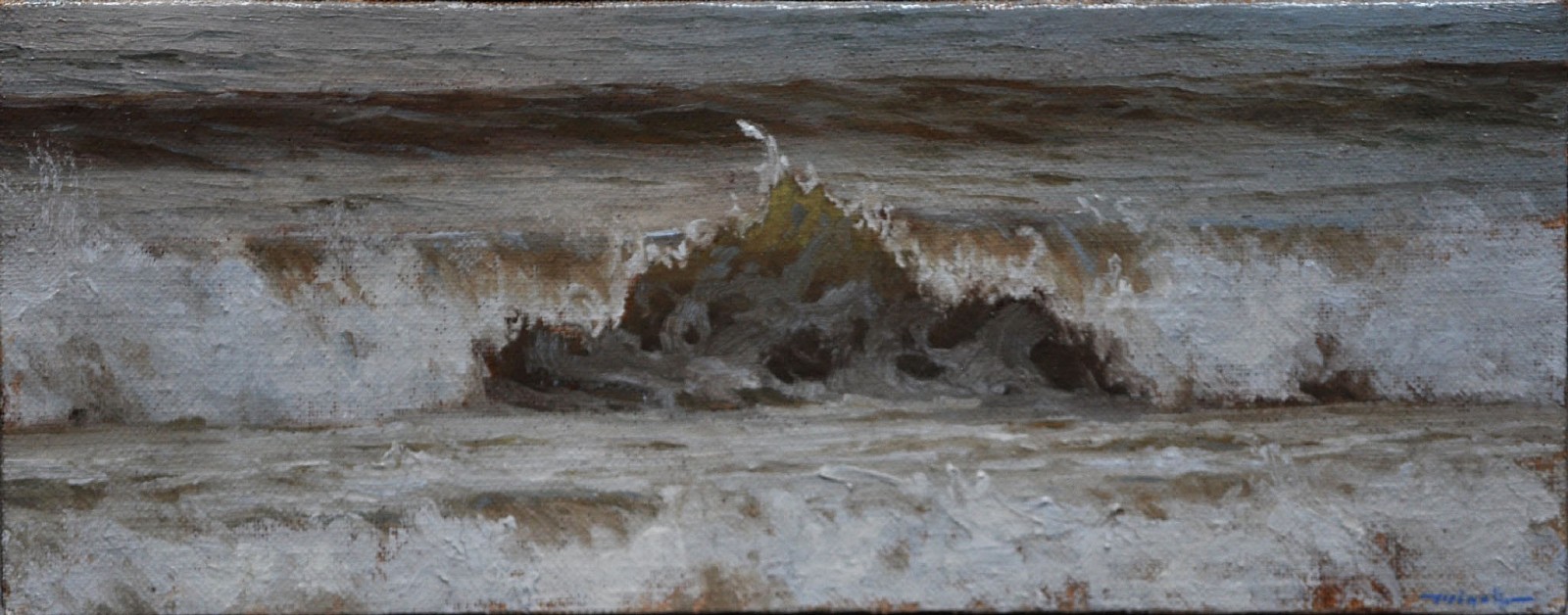 Edward Minoff, Convergence, Sketch, 2017
oil on linen on panel, 4 x 9 in. (10.2 x 22.9 cm)
EM181012