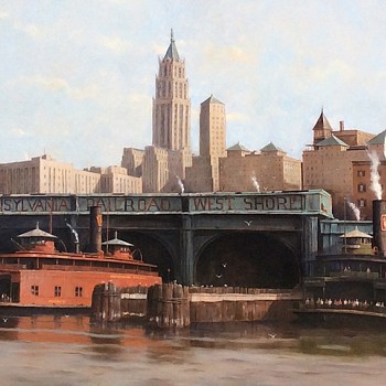 painting: Nicholas Berger Afternoon Departure, West Shore Terminal