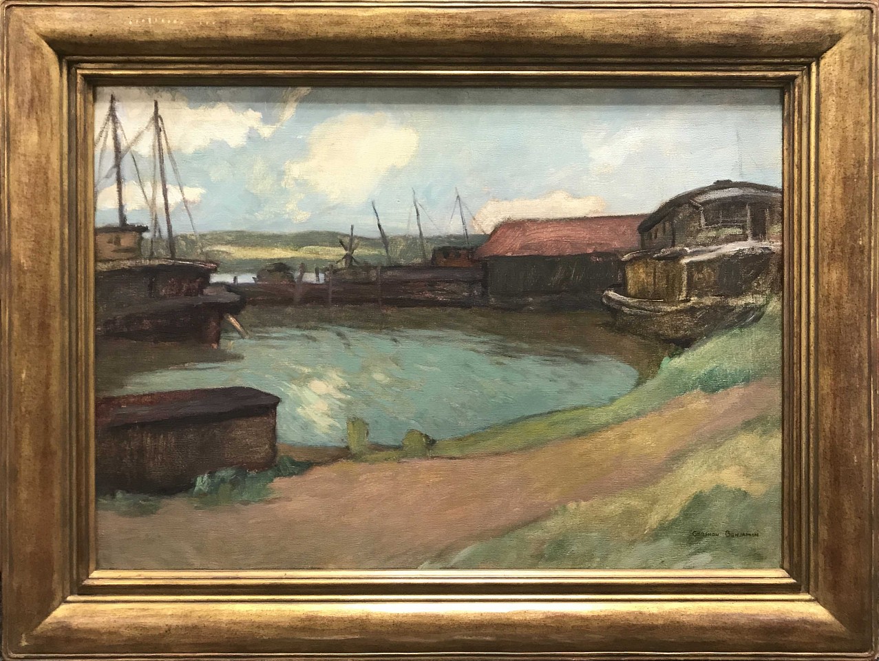 Gershon Benjamin, Gloucester Pier #1, 1930
oil on canvas, 22 x 30 in. (55.9 x 76.2 cm)
GB1803025