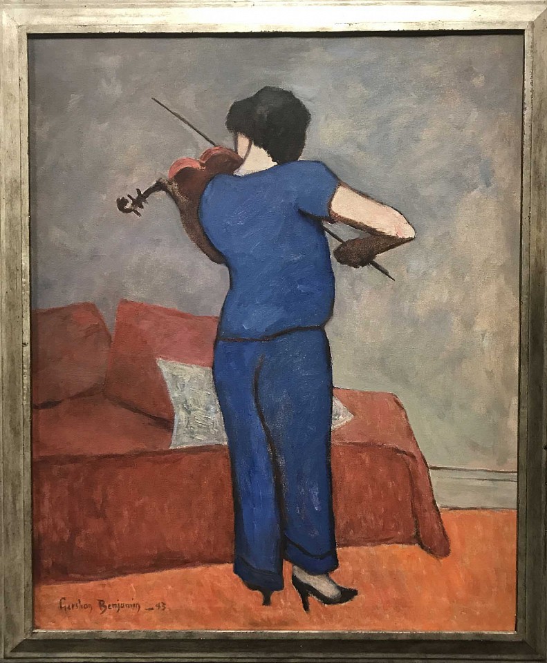Gershon Benjamin, The Violinist, 1943
oil on canvas, 36 x 29 in. (91.4 x 73.7 cm)
GB1803044