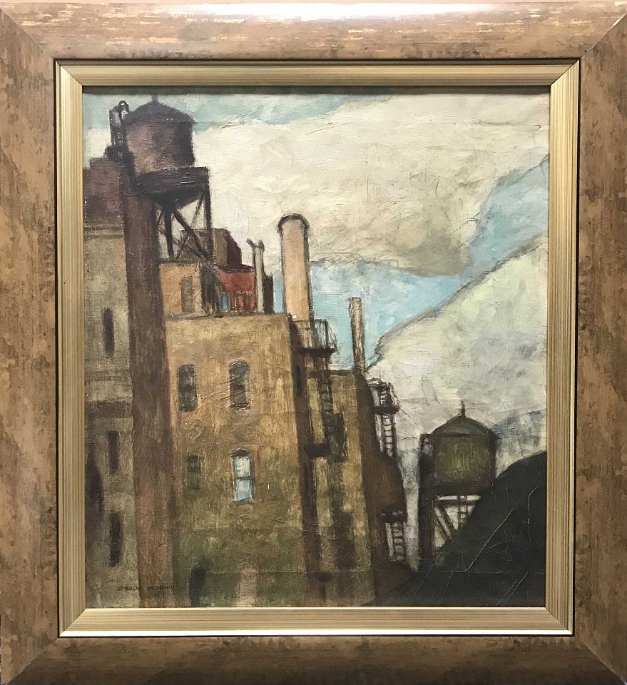 Gershon Benjamin, New York Rooftops #6, 1930
oil on canvas, 17 x 20 in. (43.2 x 50.8 cm)
GB1803047