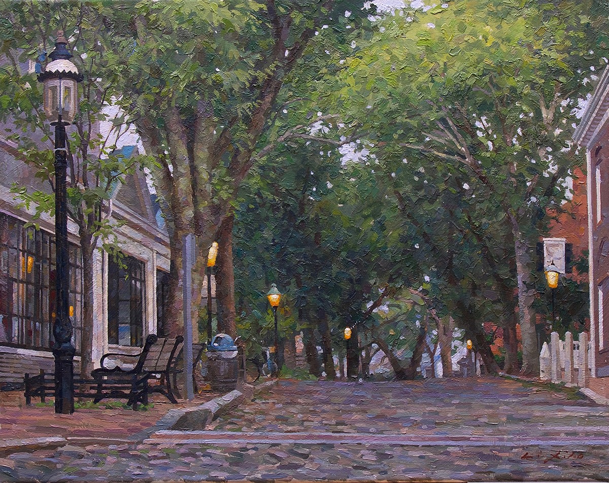 Li Xiao, Main Street, 2019
oil on canvas, 16 x 20 in. (40.6 x 50.8 cm)
LX190301