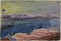 Oscar Bluemner, Harlem River, 5:30 PM W.
1911, watercolor on paper