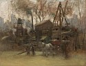 Paul Cornoyer, Construction Site, New York
c. 1910, oil on canvas board