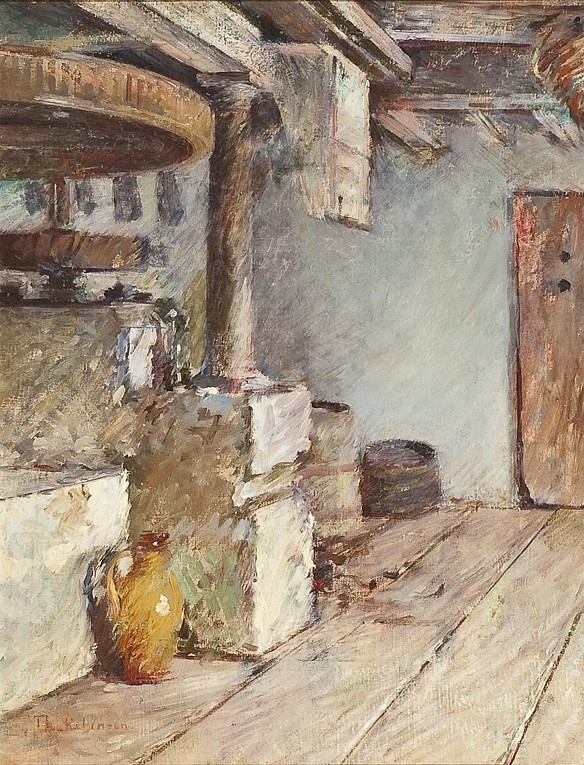 Theodore Robinson, Normandy Cider Mill, ca. 1889
oil on canvas, 18 x 14 7/8 in. (45.7 x 37.8 cm)
TR1904002