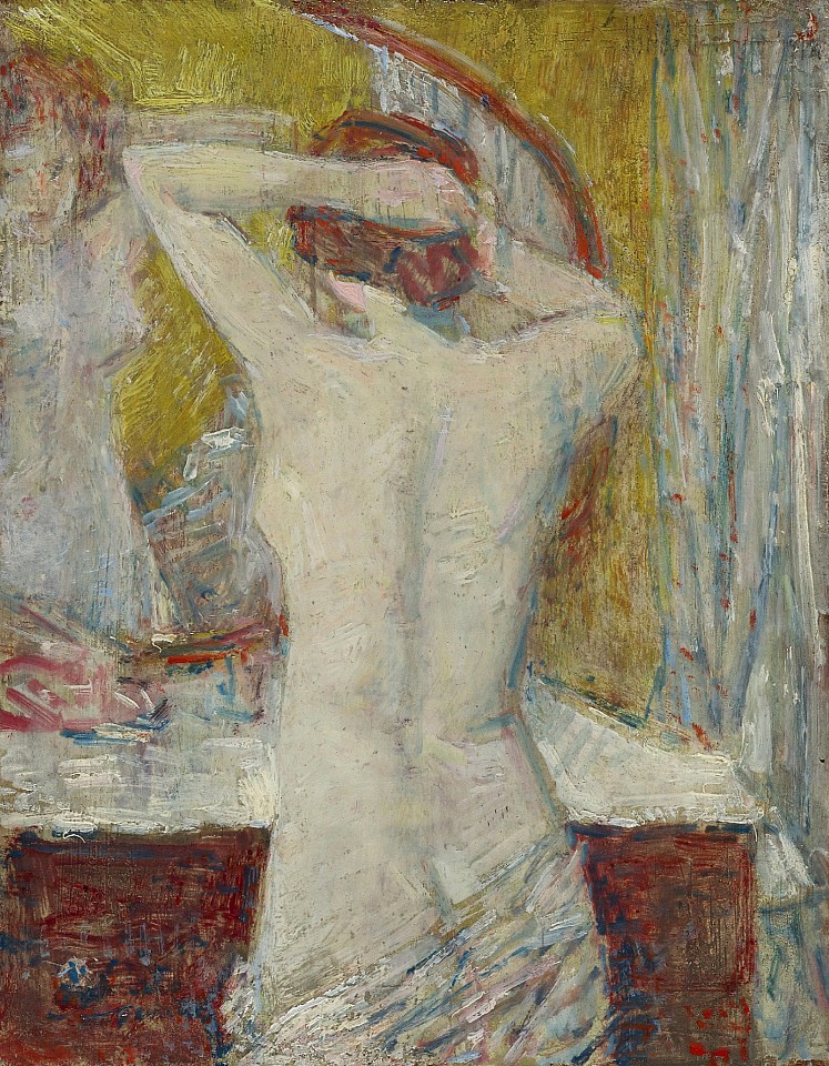 Childe Hassam, The Dressing Table, 1918
oil on panel, 6 1/2 x 5 in. (16.5 x 12.7 cm)
CH190402