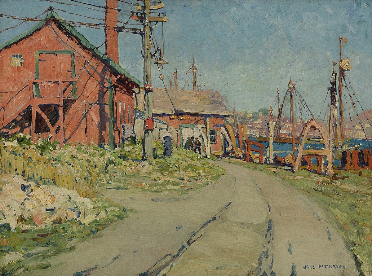 Jane Peterson, Gloucester Harbor Scene (The Red House), c. 1915-16
oil on canvas, 30 x 40 in. (76.2 x 101.6 cm)
JP190401