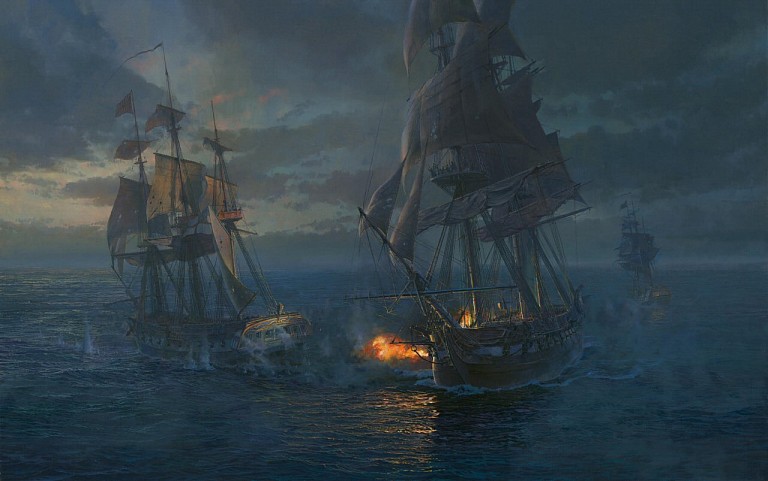 Maarten Platje News & Events: Guns Blazing, Paintings of the War of 1812 at Twin Lights, September 10, 2019 - Muriel J Smith for Atlantic Highlands Herald