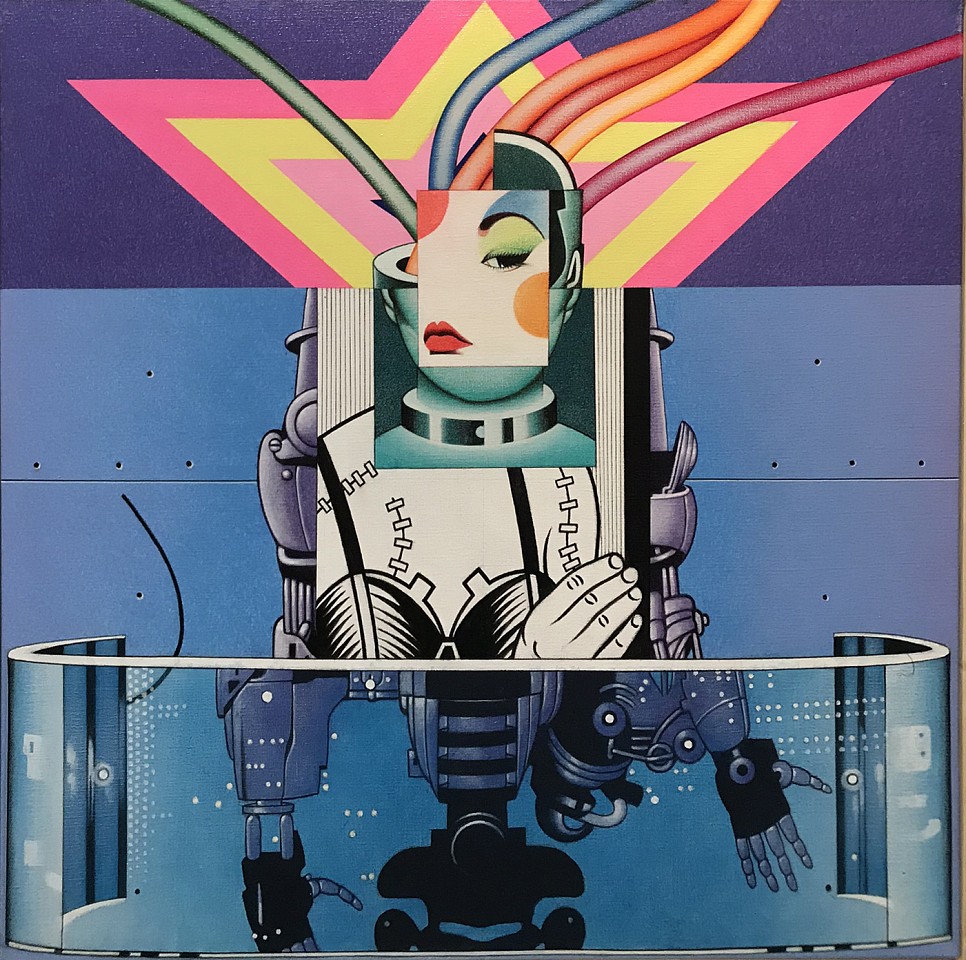 Sergio Sarri, Il robot liquido n1, 2019
oil on canvas, 31 1/2 x 31 1/2 in. (80 x 80 cm)
SS190913