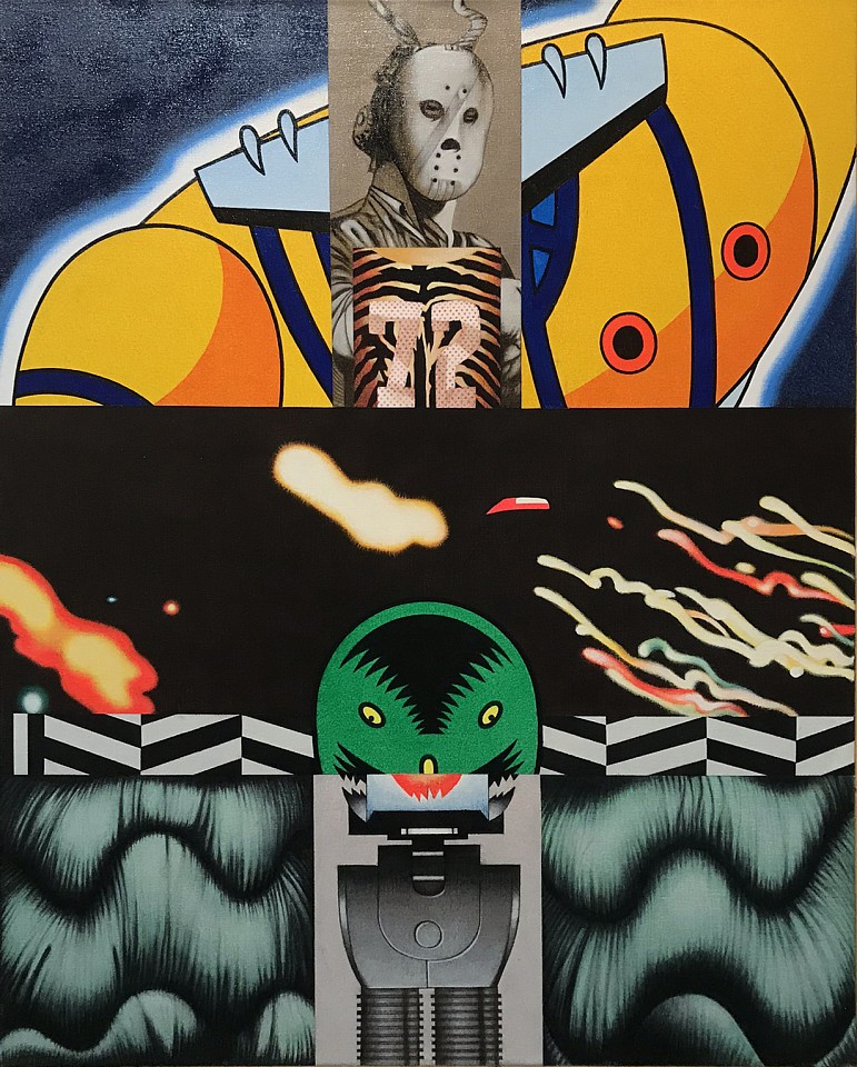 Sergio Sarri, N72 (maschere 4), 2018
oil on canvas, 31 1/2 x 39 2/5 in. (80 x 100.1 cm)
SS190910