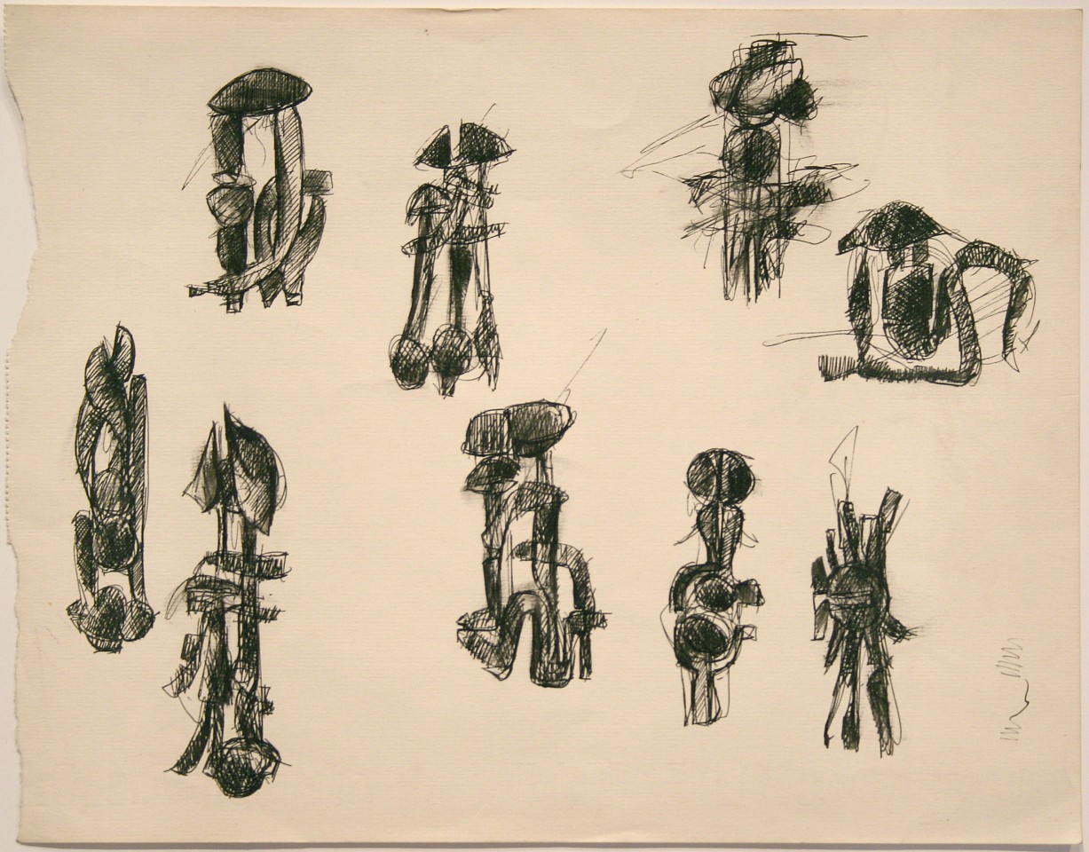 Dimitri Hadzi, Untitled, n.d.
ink on paper, 9 x 11 3/4 in. (22.9 x 29.8 cm)
HADZI 70