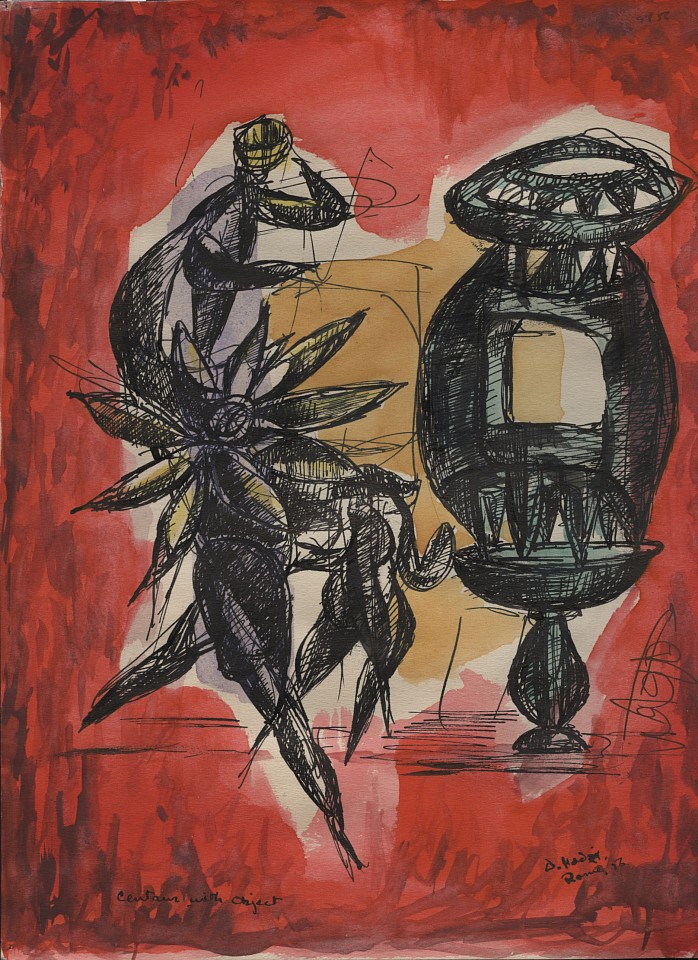 Dimitri Hadzi, Centaur with Object, 1956
watercolor and ink on paper, 8 1/2 x 6 3/4 in. (21.6 x 17.1 cm)
HADZI 163