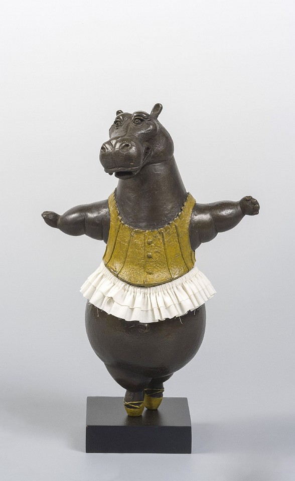 Bjorn Skaarup, Hippo Tightrope Walker, maquette, 2019
bronze with fabric skirt, 12 x 7 1/2 x 5 in. (30.5 x 19.1 x 12.7 cm)
BS191103
