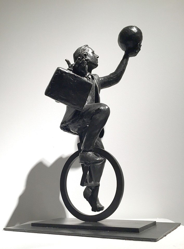 Jim Rennert, Balancing Act, study, 2016
bronze and steel, 19 x 12 x 9 in.