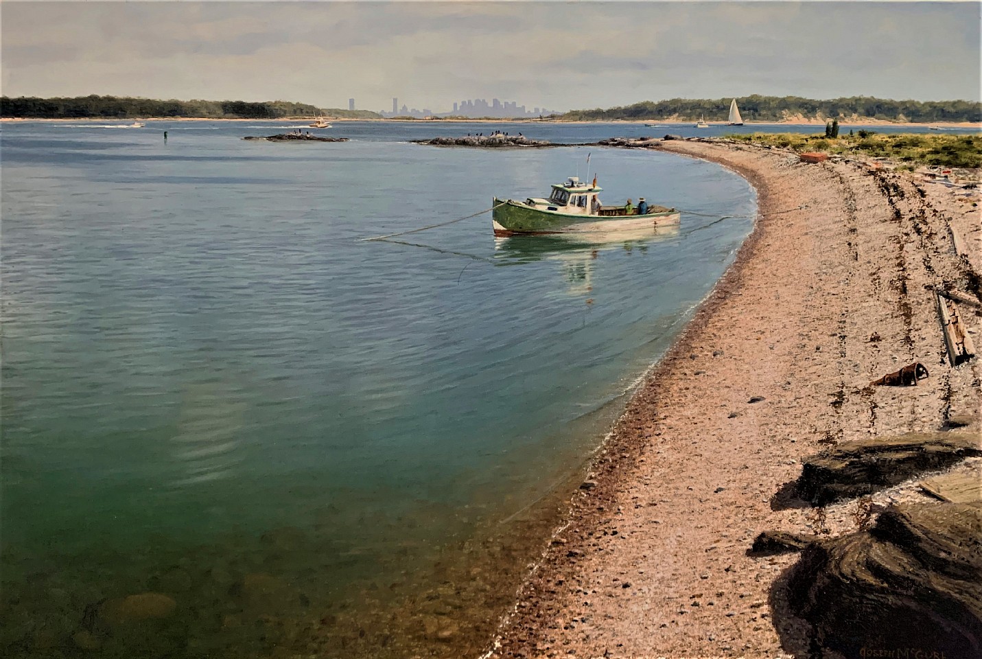 Joseph McGurl, The Boston Harbor Islands Project, The Western Cove, Rainsford Island, 2019
oil on canvas, 20 x 30 in. (50.8 x 76.2 cm)
JM190701
