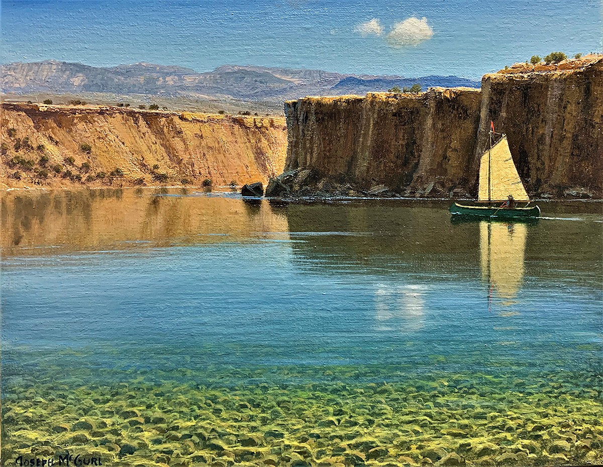 Joseph McGurl, Becalmed: The Sailing Canoe, 2020
oil on linen panel, 11 x 14 in. (27.9 x 35.6 cm)
JM200310