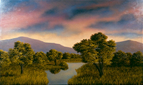 Greg Skol, Daybreak at Small Creek, 2000
oil on canvas, 30 x 50 in. (76.2 x 127 cm)
GS 201