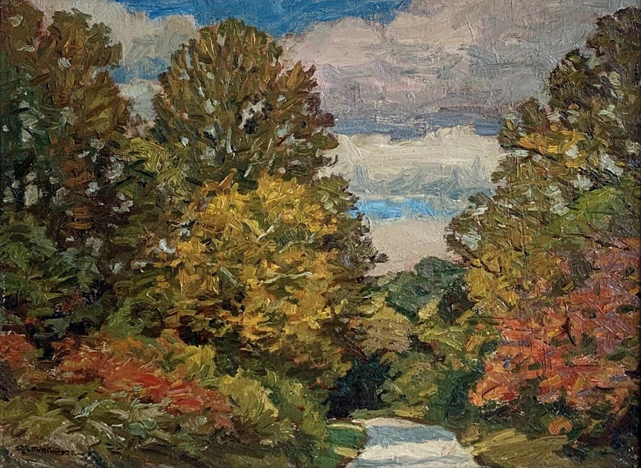 Robert Emmett Owen, Country Road in Shadow
oil on canvas, 16 x 20 in. (40.6 x 50.8 cm)
REO201001
